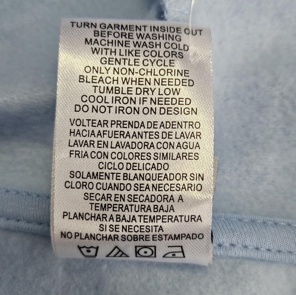 Disney's Stitch zip-up hoodie size L, Light blue. - Picture 7 of 8